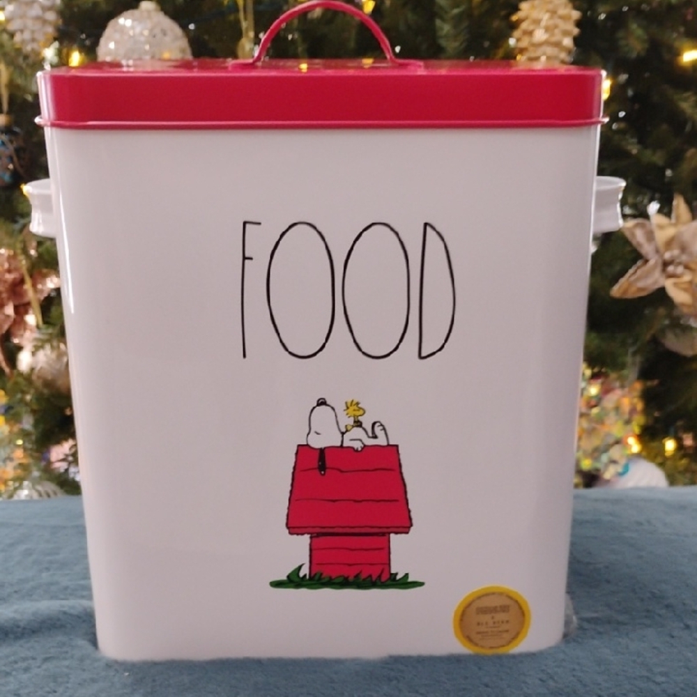 Rae Dunn Red and White Food Storage Container